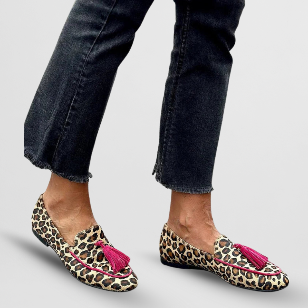 Louison | Elegant slippers with fringed details