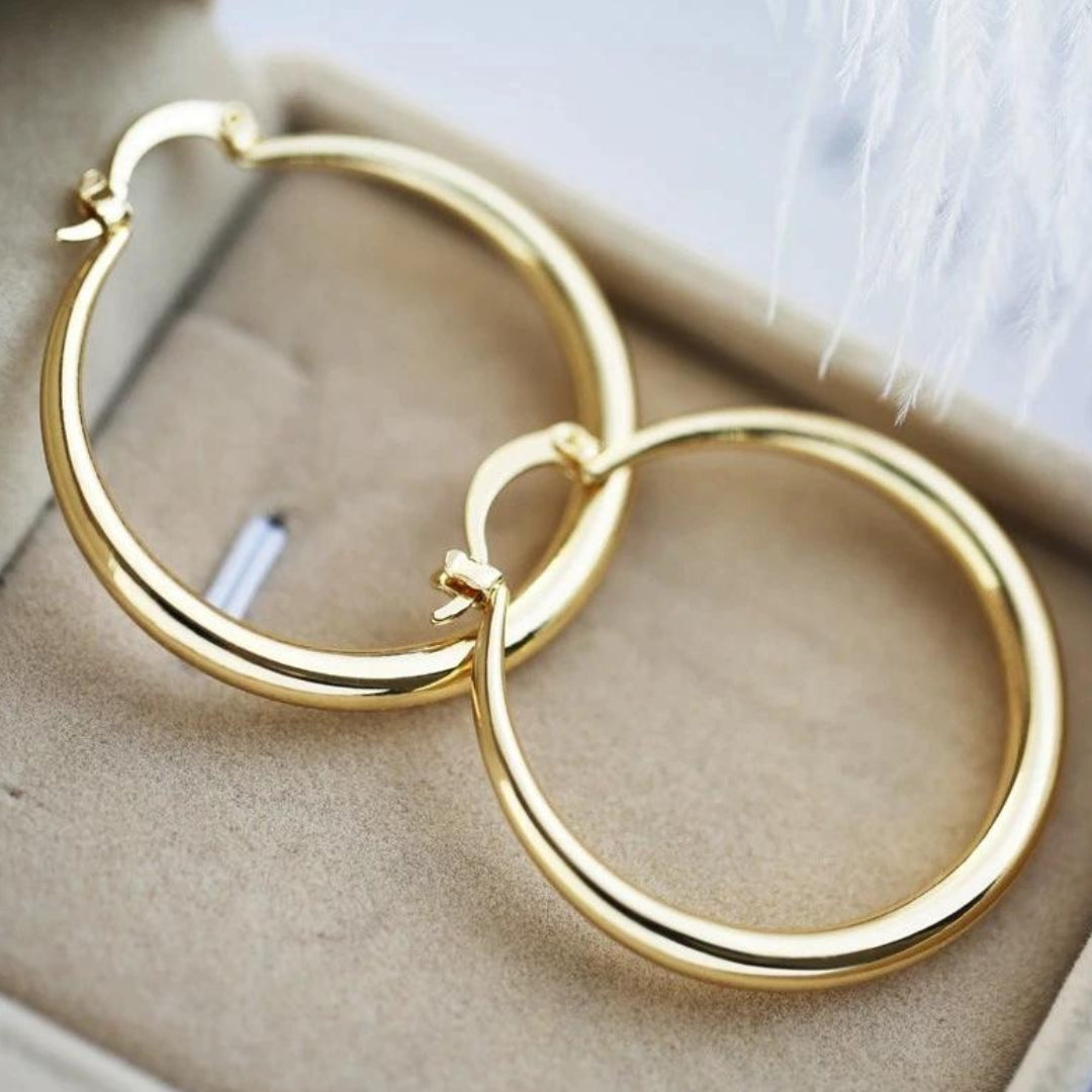 Elenya™| Bold Gold Hoops