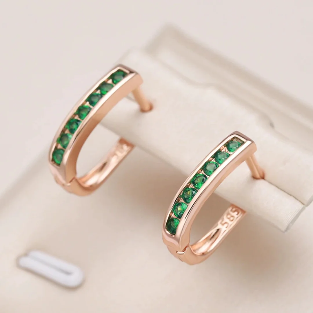 Sabrina™ | Emerald Shine Hoops