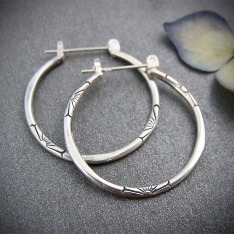 Sorvelle™ | Etched Hoop Earrings