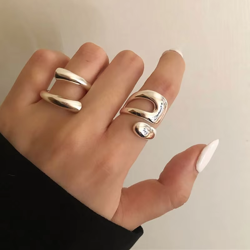 Camille™ | Frosted Silver Rings