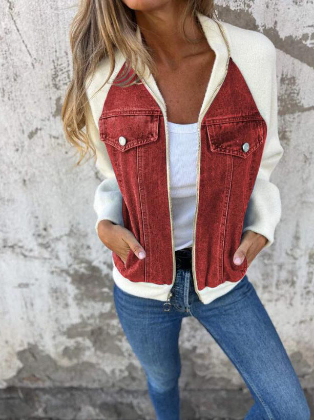 Brielle™ | Two-Tone Denim Jacket