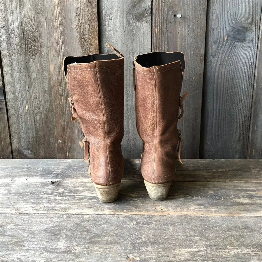 Odette™ | Vintage Mid-Calf Boots