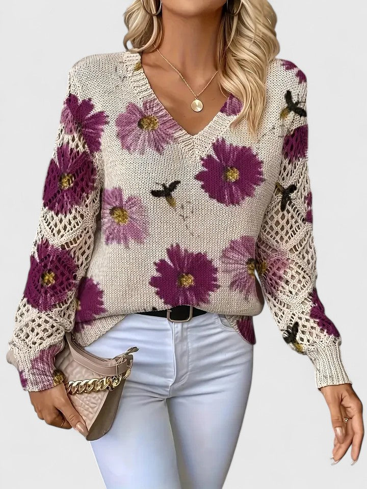 Thalia™ | Openwork Knit Top
