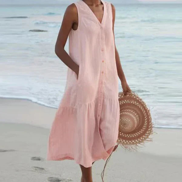 Alma™ | Sleeveless Shirt Dress
