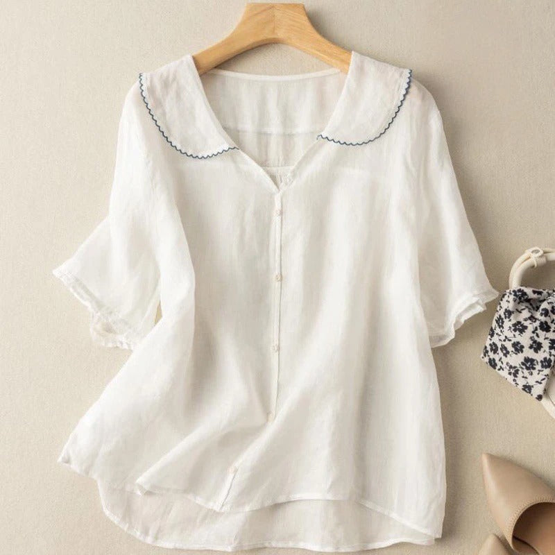 Adele™  | Airy Linen Blouse