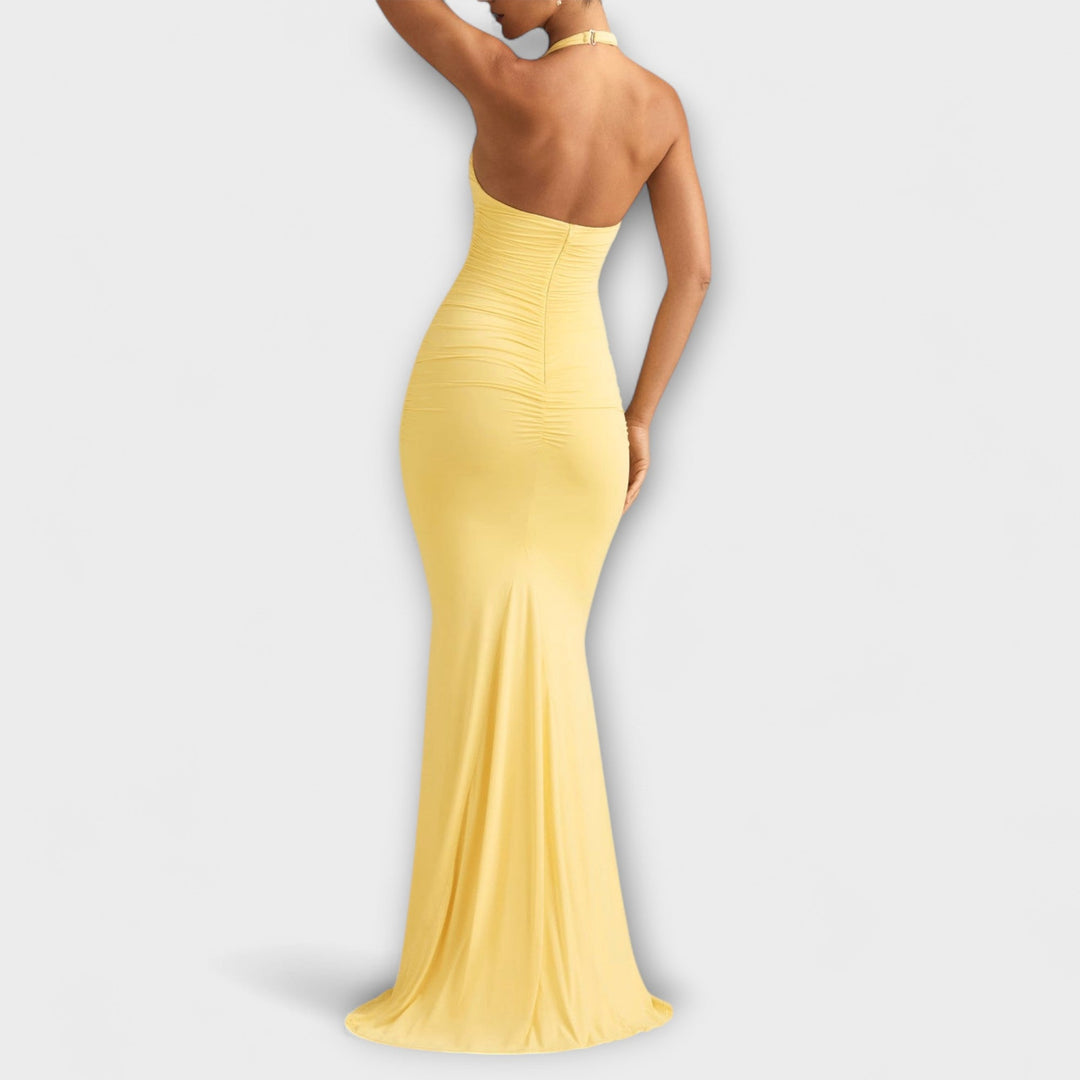 Refined Backless Halter Neck Gala Dress