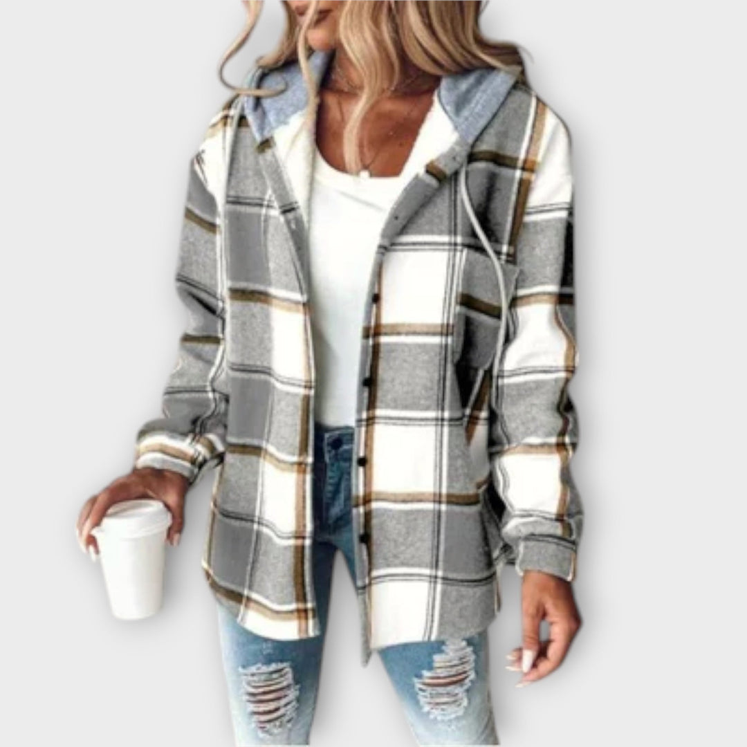 Emery™ | Plaid Hooded Shacket