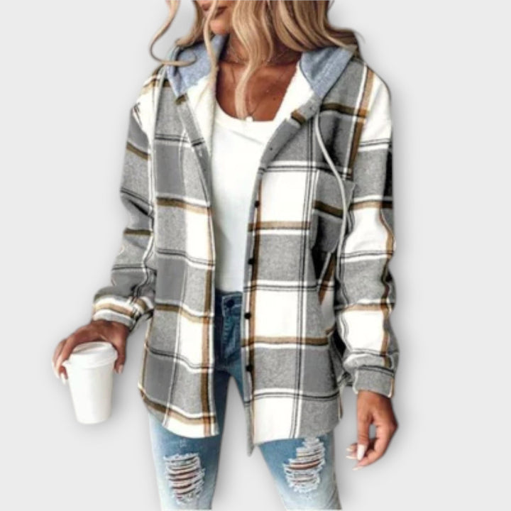 Emery™ | Plaid Hooded Shacket