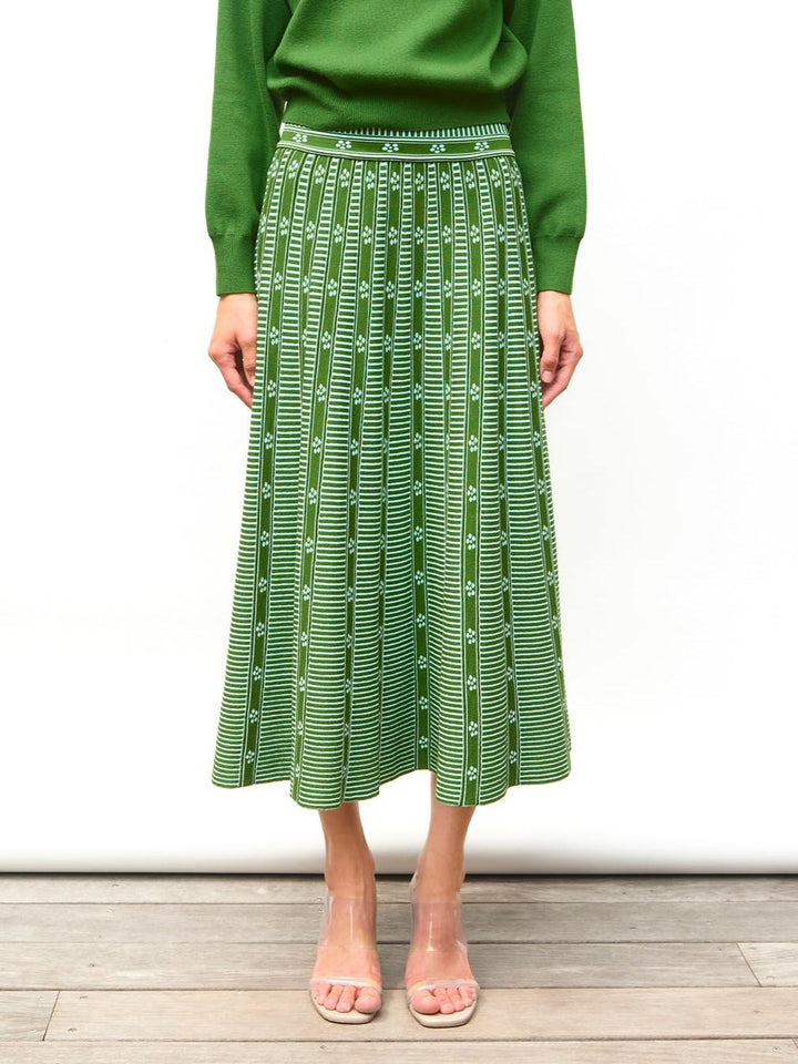 Helena™ | Floral Jacquard Skirt