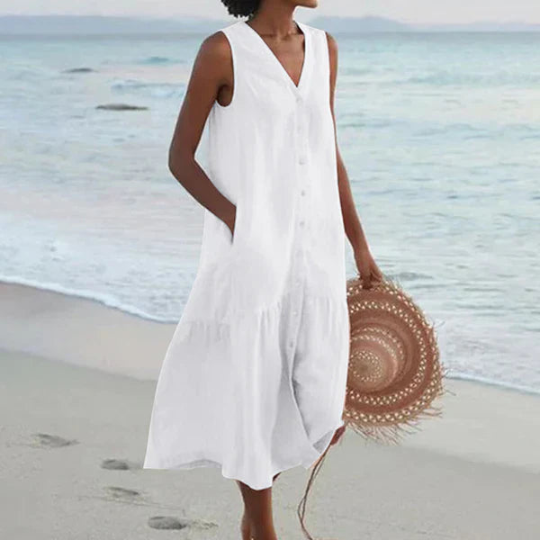 Alma™ | Sleeveless Shirt Dress