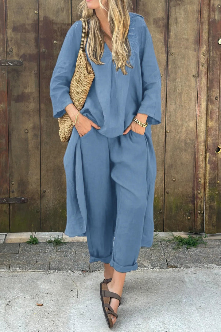 Marie | Two-Piece Linen Comfort Set