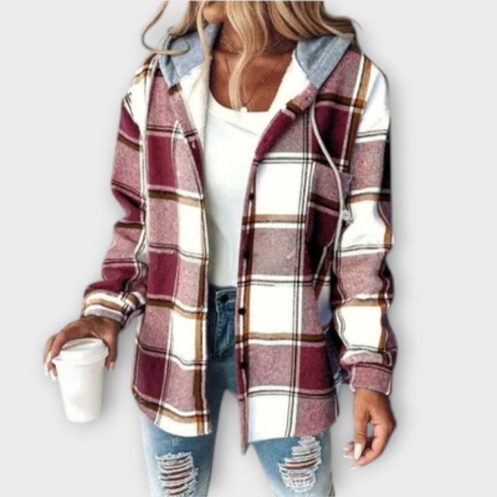 Emery™ | Plaid Hooded Shacket