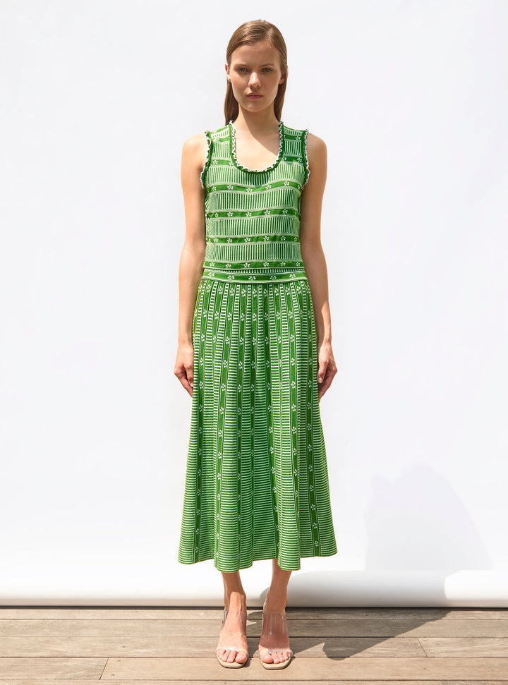 Helena™ | Floral Jacquard Skirt