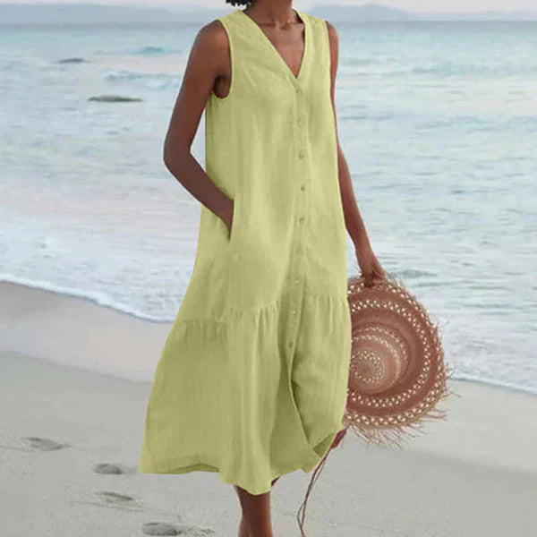 Alma™ | Sleeveless Shirt Dress