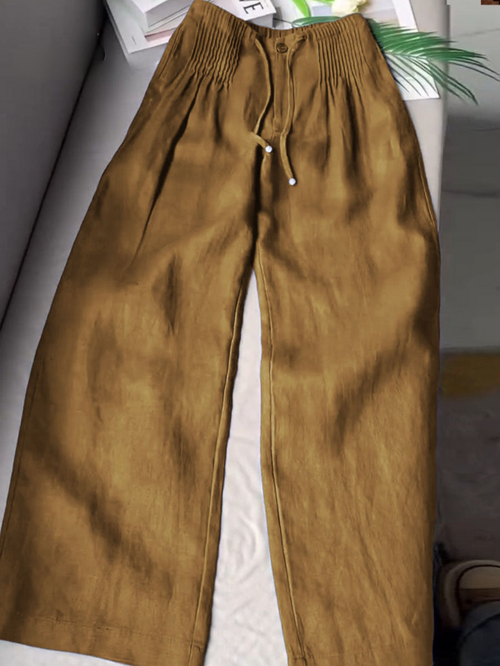 Marina™ | Linen Wide‑Leg Pants