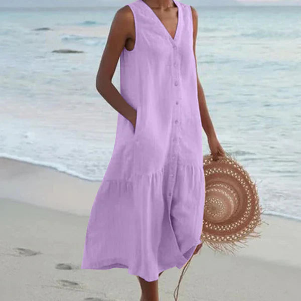 Alma™ | Sleeveless Shirt Dress