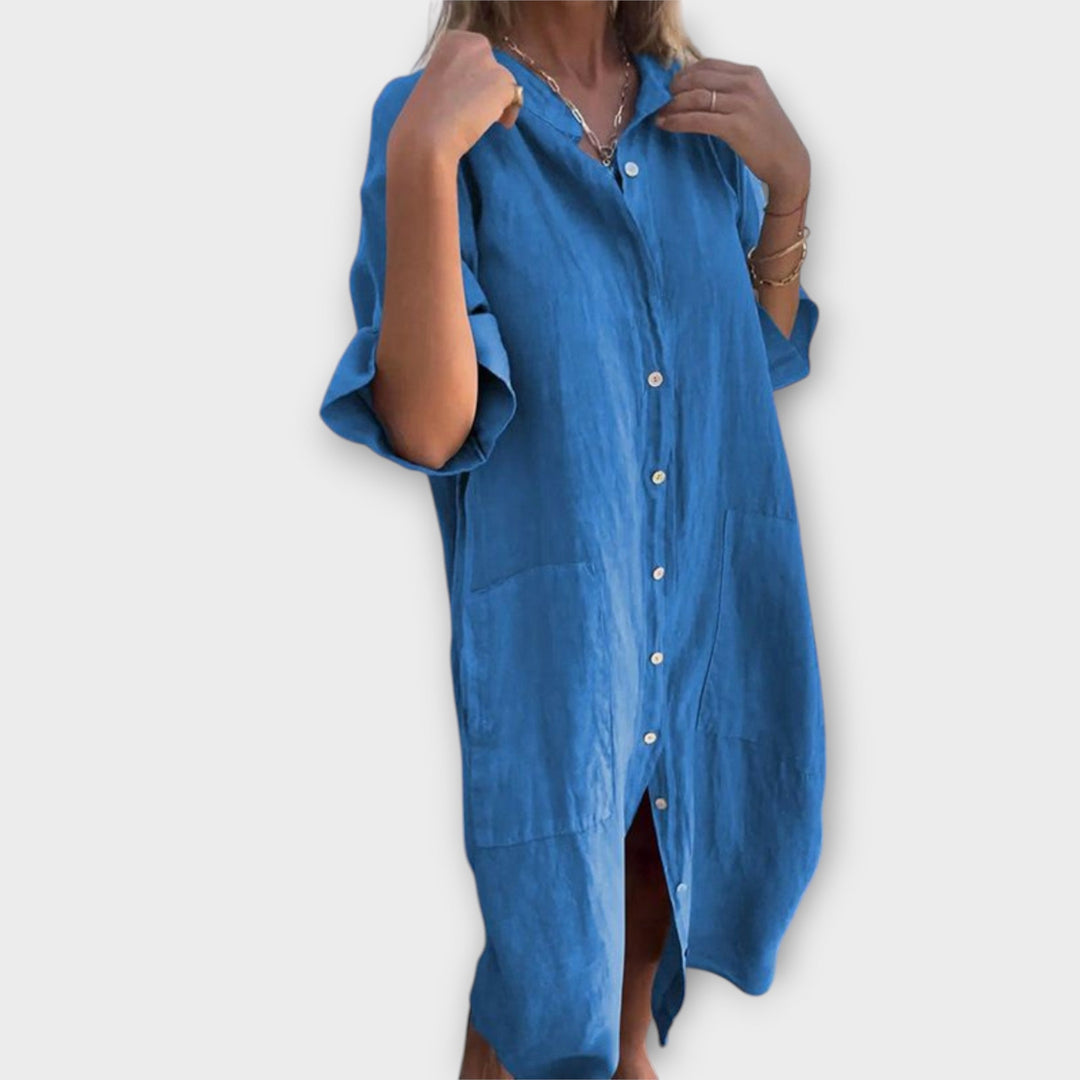 Mira – Button-Down Tunic Dress