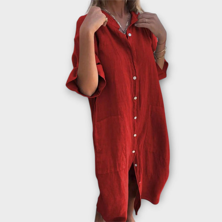Mira – Button-Down Tunic Dress