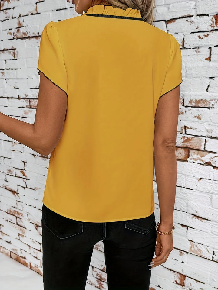 Dahlia™ | Elegant Short Sleeve Shirt