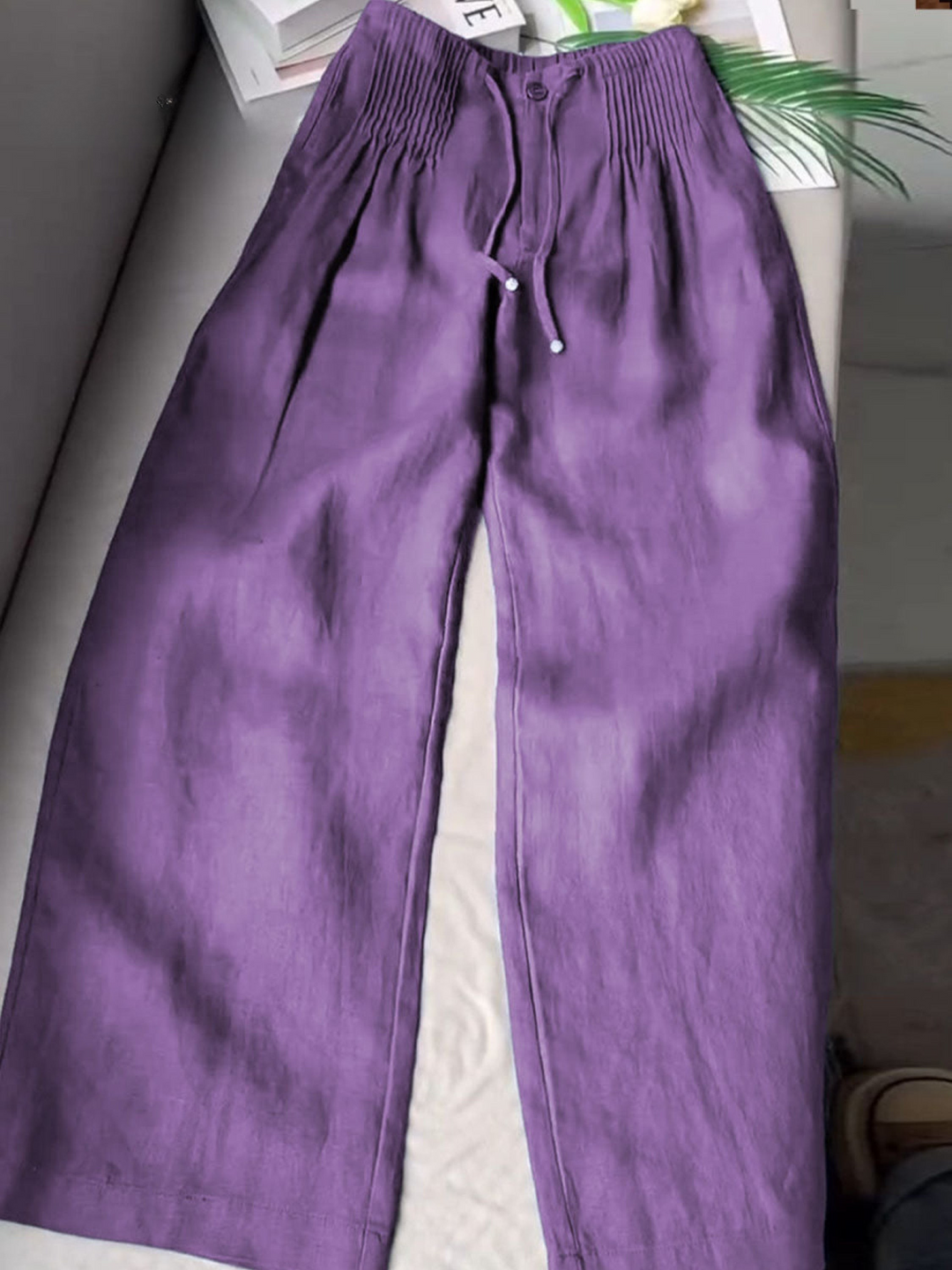Marina™ | Linen Wide‑Leg Pants