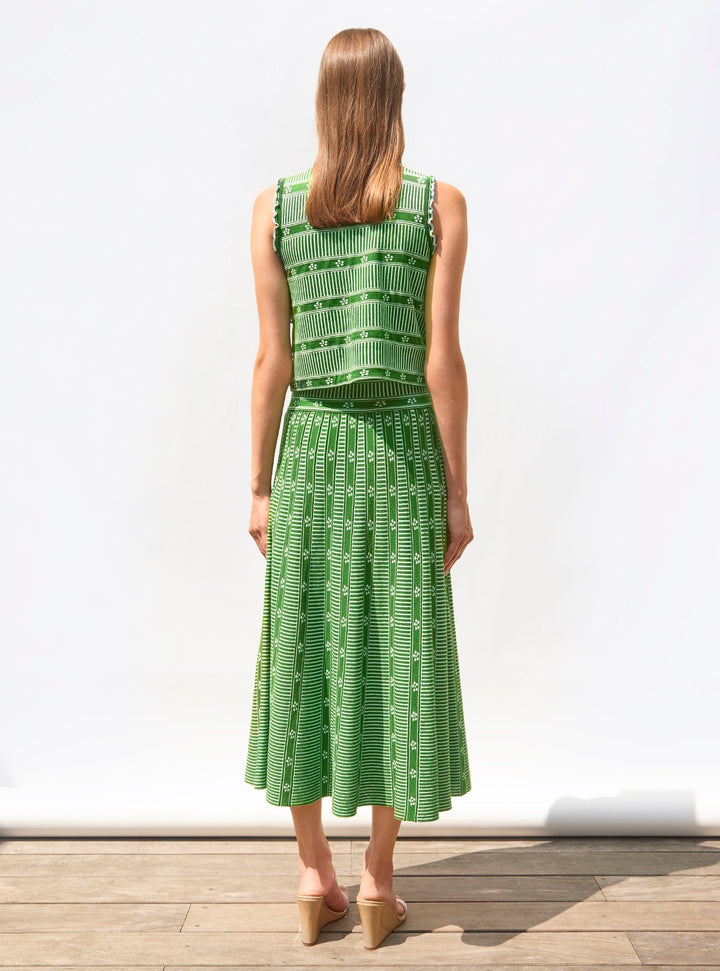 Helena™ | Floral Jacquard Skirt
