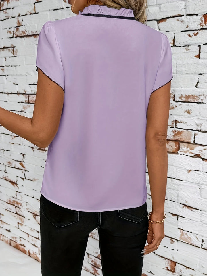Dahlia™ | Elegant Short Sleeve Shirt