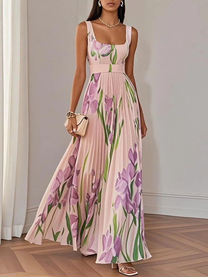 Liana™ | Pleated Chiffon Maxi Dress