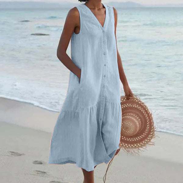 Alma™ | Sleeveless Shirt Dress