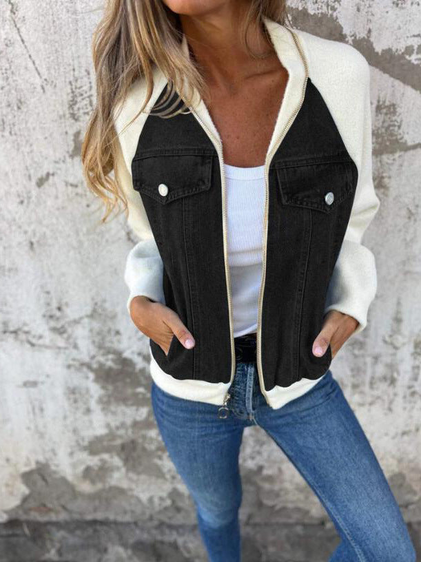 Brielle™ | Two-Tone Denim Jacket