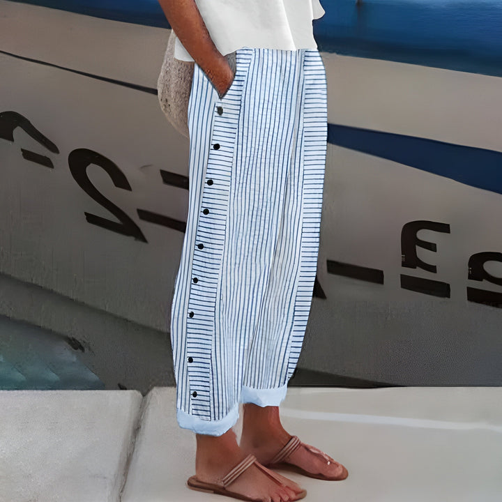 Sandrine™ | Linen Wide‑Leg Pants