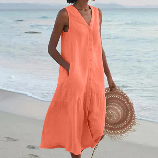 Alma™ | Sleeveless Shirt Dress