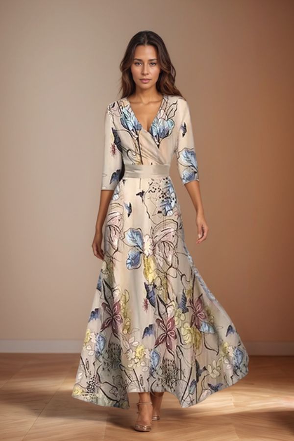 Isabella™  | Timeless Elegance Floral Dress