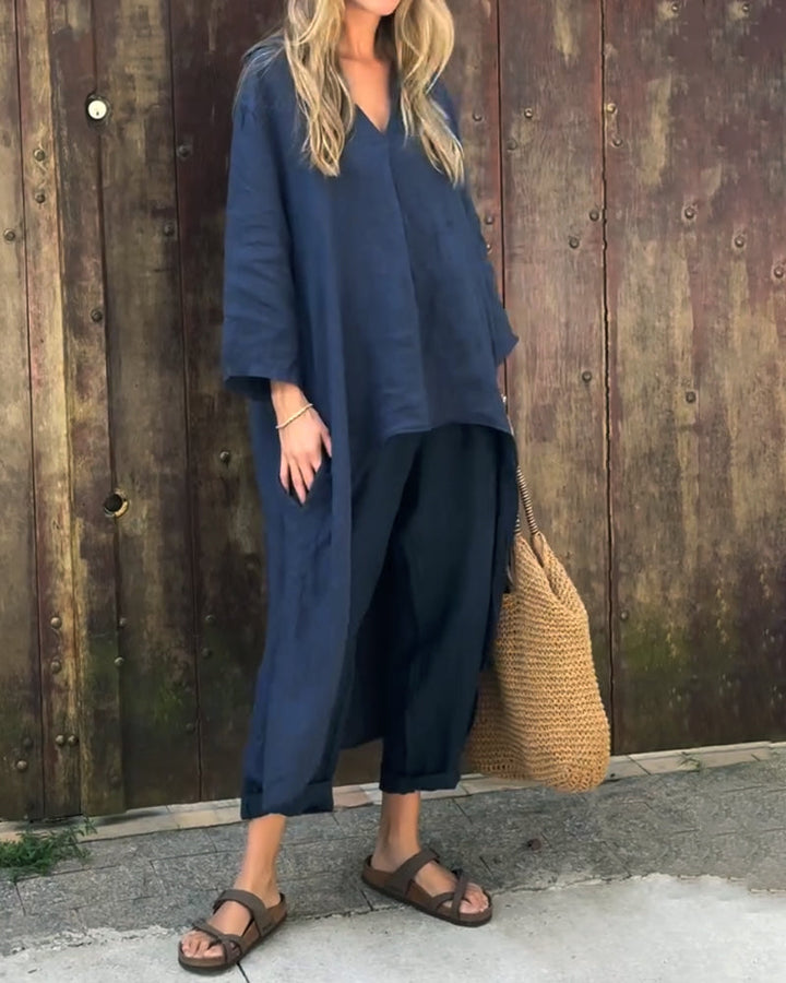 Marie | Two-Piece Linen Comfort Set