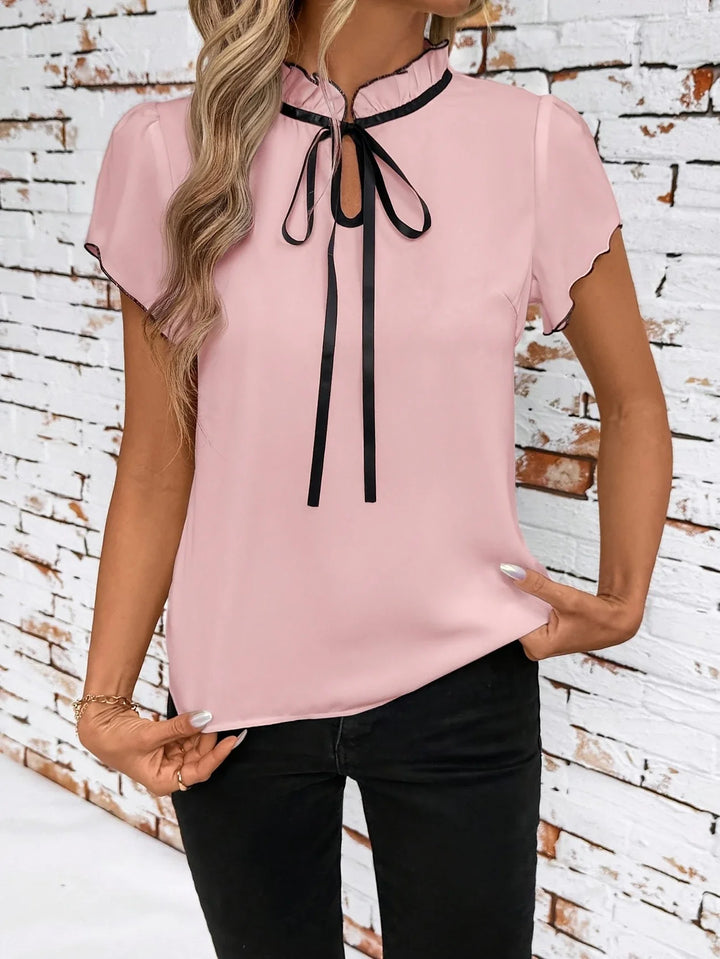 Dahlia™ | Elegant Short Sleeve Shirt