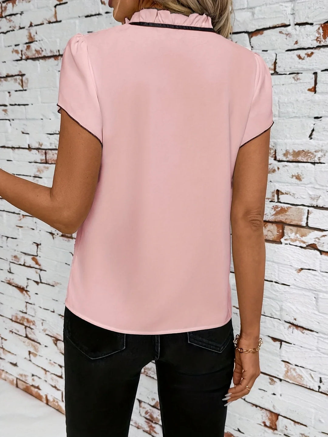 Dahlia™ | Elegant Short Sleeve Shirt