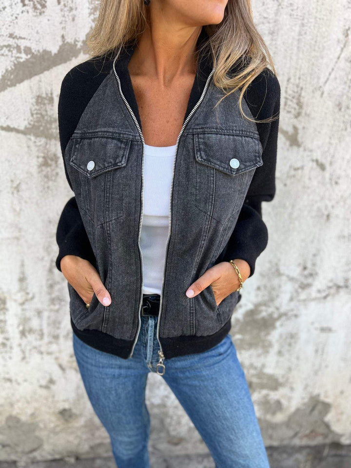 Brielle™ | Two-Tone Denim Jacket