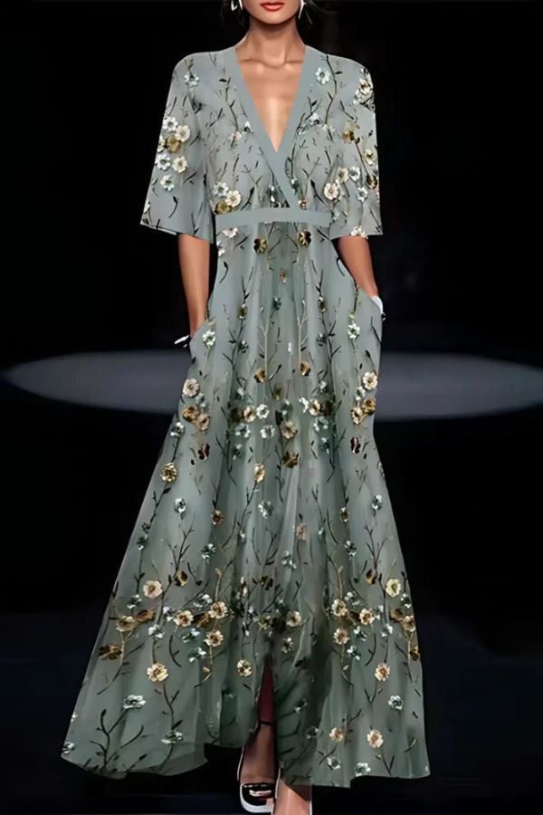 Isabella™  | Timeless Elegance Floral Dress