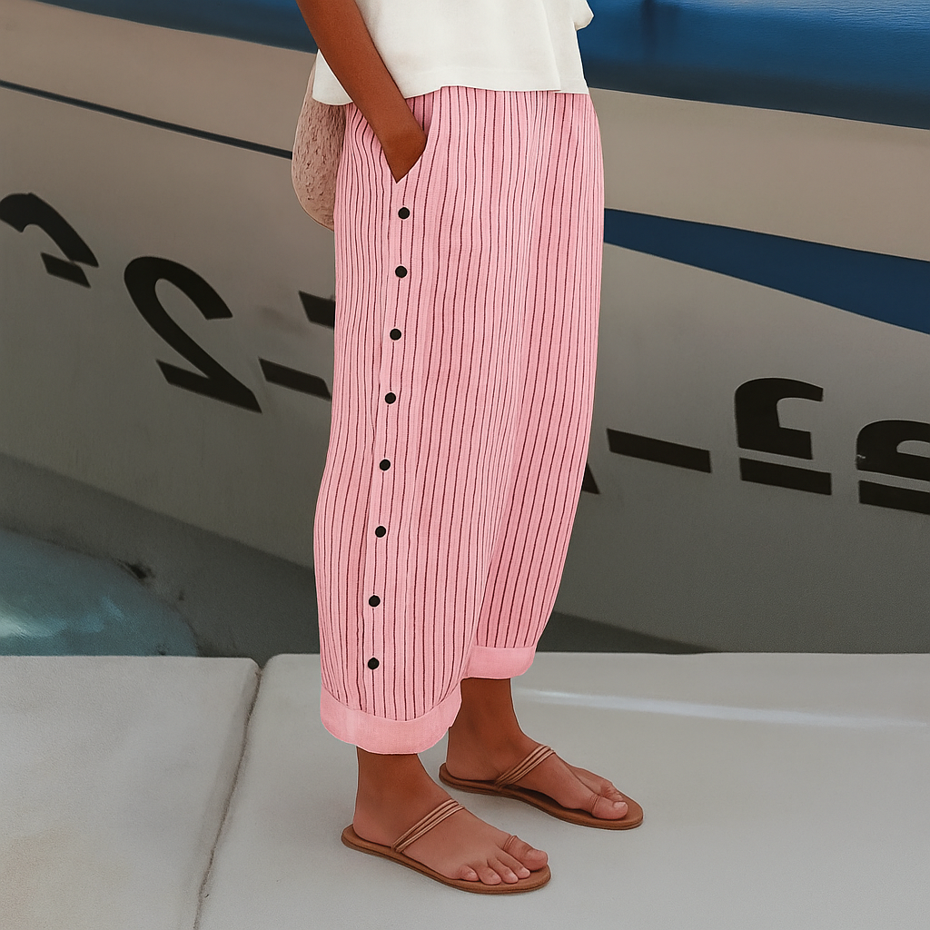 Sandrine™ | Linen Wide‑Leg Pants