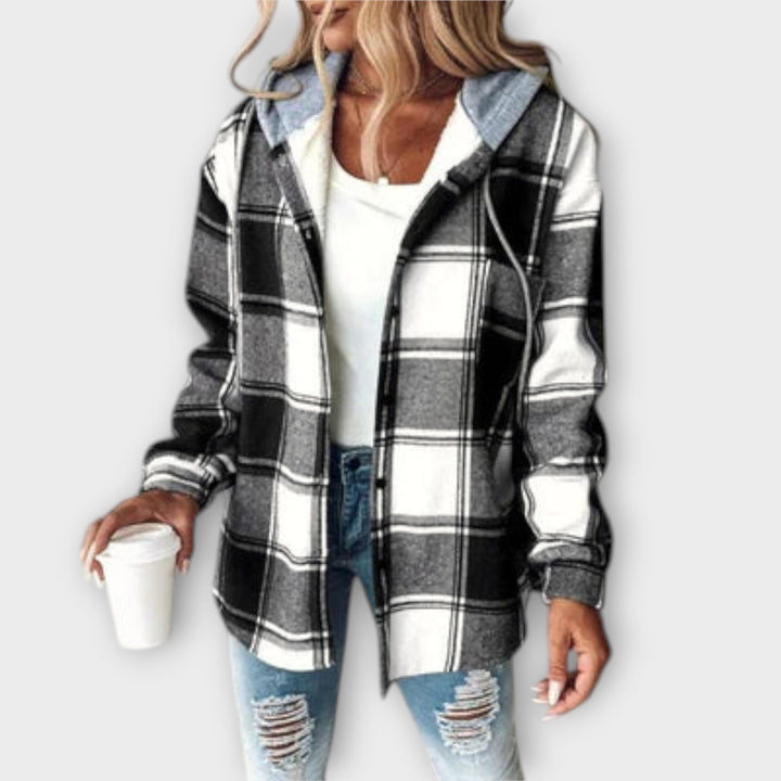 Emery™ | Plaid Hooded Shacket