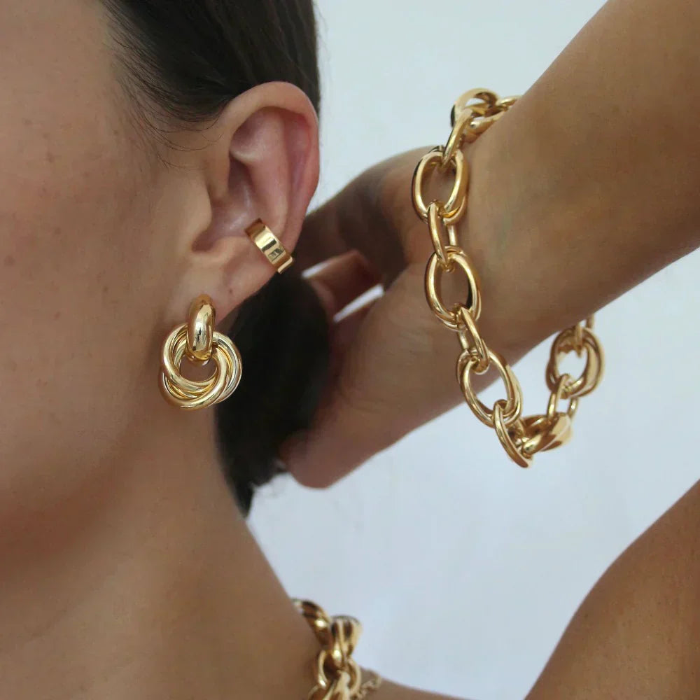 Ottawa Knot™ | Golden Clip Earrings