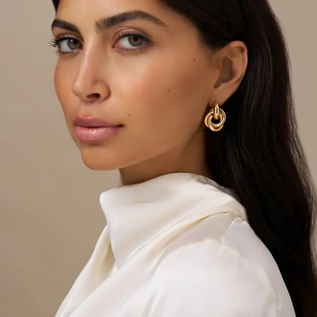 Ottawa Knot™ | Golden Clip Earrings
