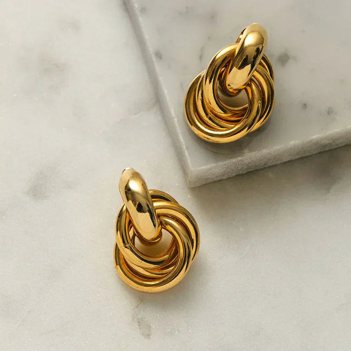 Ottawa Knot™ | Golden Clip Earrings