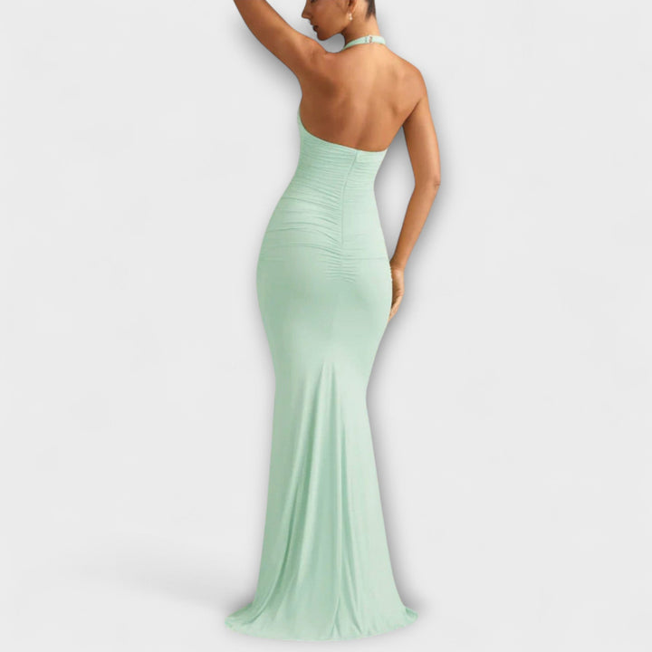 Refined Backless Halter Neck Gala Dress