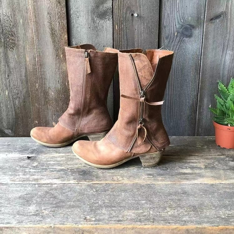 Odette™ | Vintage Mid-Calf Boots