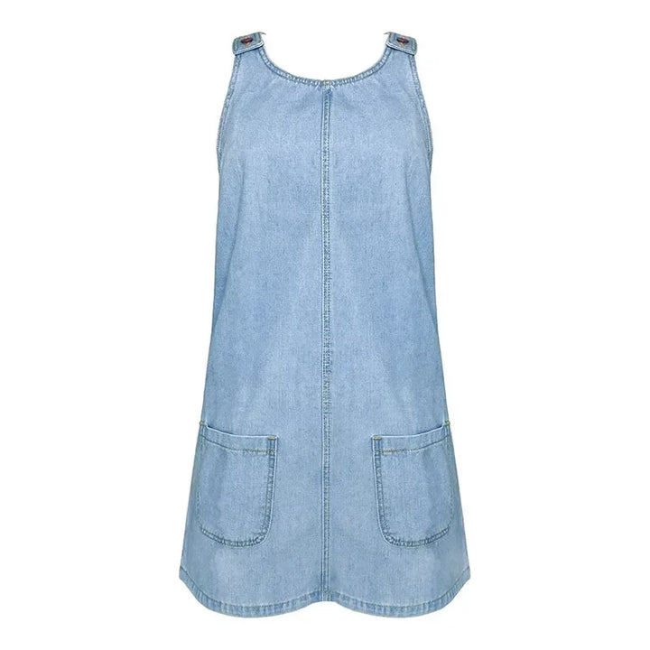 Camille™ | Light‑Denim Summer Dress