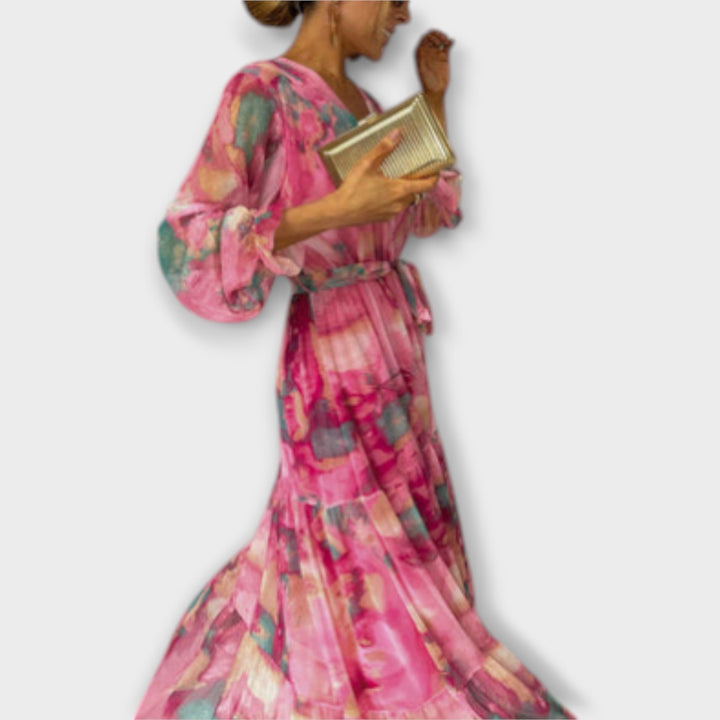 Alessia - Aquarelle Dream Maxi Dress