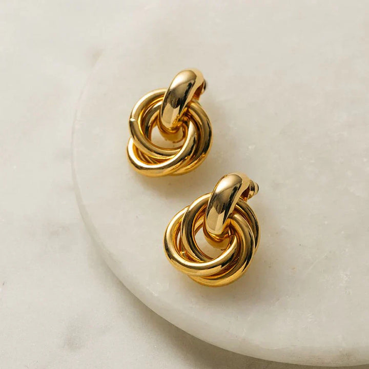 Ottawa Knot™ | Golden Clip Earrings