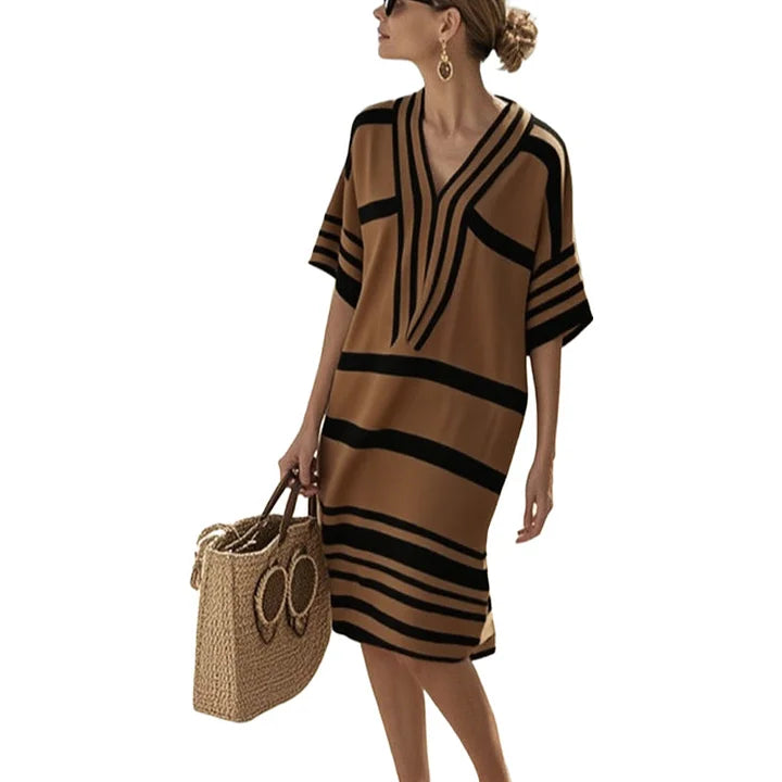 Allison™ | Striped Fluid Dress