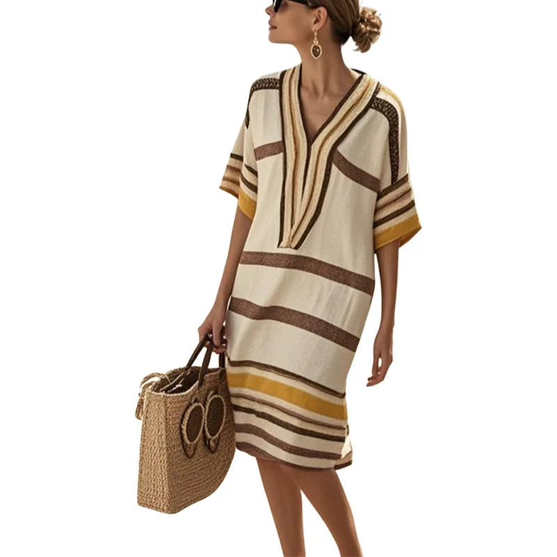 Allison™ | Striped Fluid Dress
